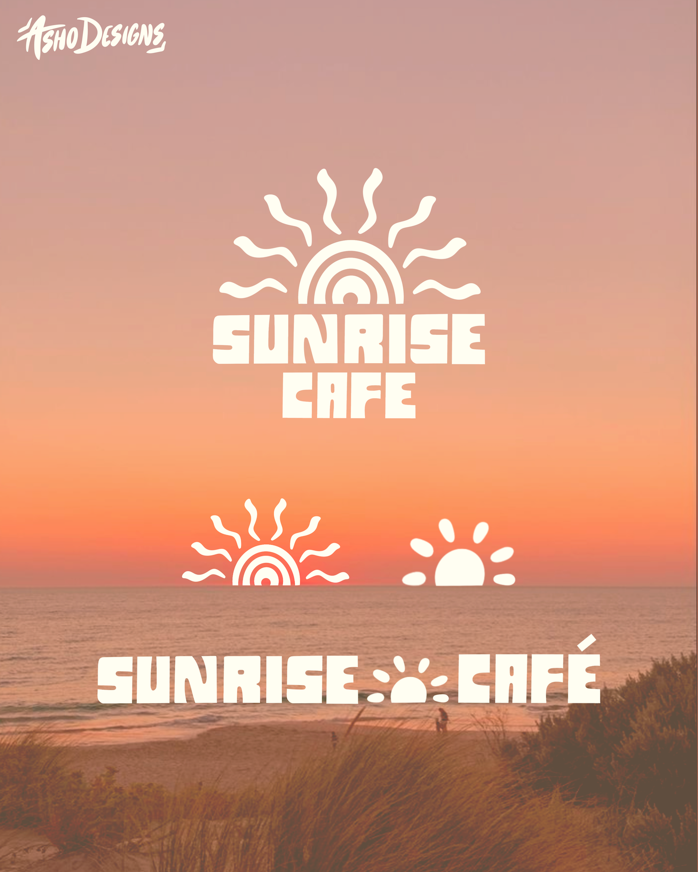 Pre-Made Sun Logo Suite, Mini Brand Identity Kit