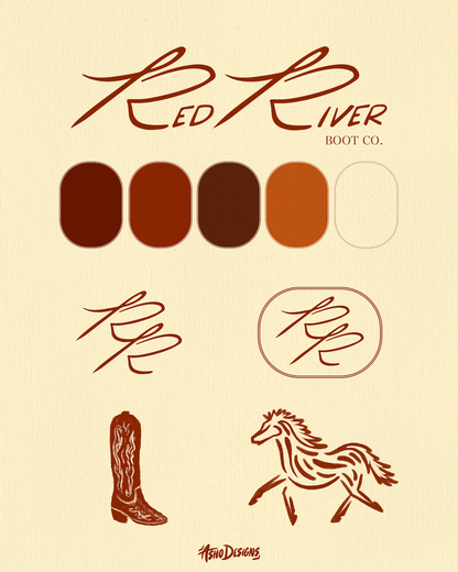 Horse Country Logo Suite, Premade Brand Identity Kit